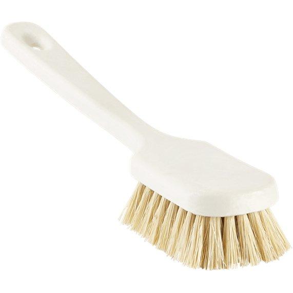 Håndbørste, Vikan, 27x5,5x5,5cm, hvid, PP/tampico fibre, stive børstehår, 80% genanvendt plast - Sikkerhedsgiganten