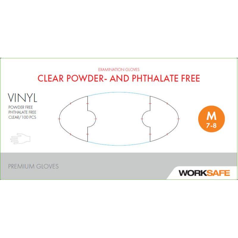 Handske WS Clear Vinyl Phthalate Free engangshandske 100 stk. - Sikkerhedsgiganten