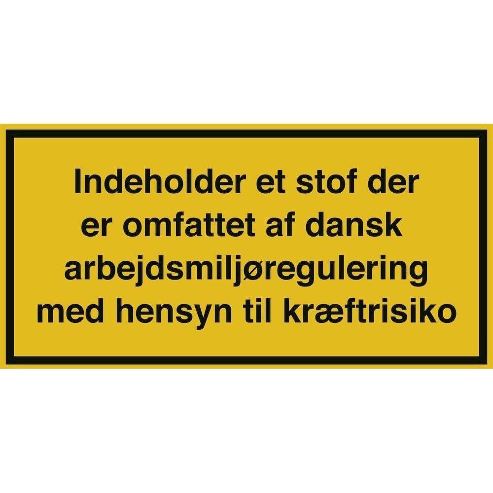Indeholder et stof...kræftrisiko advarselsskilt fareseddel - Sikkerhedsgiganten