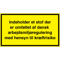 Indeholder et stof...kræftrisiko advarselsskilt fareseddel - Sikkerhedsgiganten