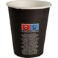 Kaffebæger Beans, ABENA Gastro, Beans, 9,2cm, Ø8cm, 24 cl, sort, pap/PE, 8 oz 1000 stk - Sikkerhedsgiganten