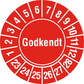 Kalibreringsmærke Godkendt ark à 10 stk. - Ø 30 mm - Sikkerhedsgiganten