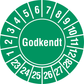 Kalibreringsmærke Godkendt ark à 10 stk. - Ø 30 mm - Sikkerhedsgiganten