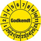 Kalibreringsmærke Godkendt ark à 10 stk. - Ø 30 mm - Sikkerhedsgiganten