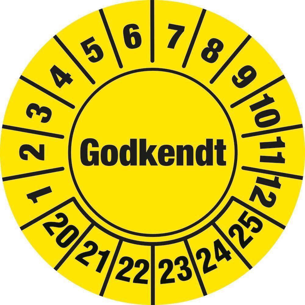 Kalibreringsmærke Godkendt ark à 10 stk. - Ø 30 mm - Sikkerhedsgiganten