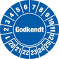Kalibreringsmærke Godkendt ark à 10 stk. - Ø 30 mm - Sikkerhedsgiganten