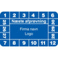 Kalibreringsmærke Godkendt med felt til eget logo ark à 10 stk. - 30 x 50 mm (2024 - 2029) - Sikkerhedsgiganten