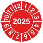 Kalibreringsmærke Kalibrering år 2025 - Ark á 10 stk - Sikkerhedsgiganten