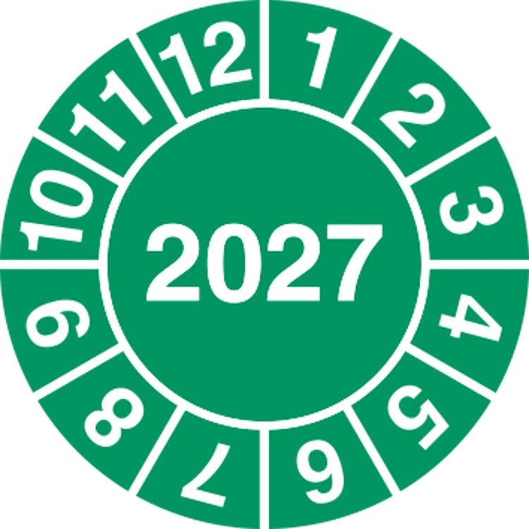 Kalibreringsmærke Kalibrering år 2027 - Ark af 10 stk. - Sikkerhedsgiganten