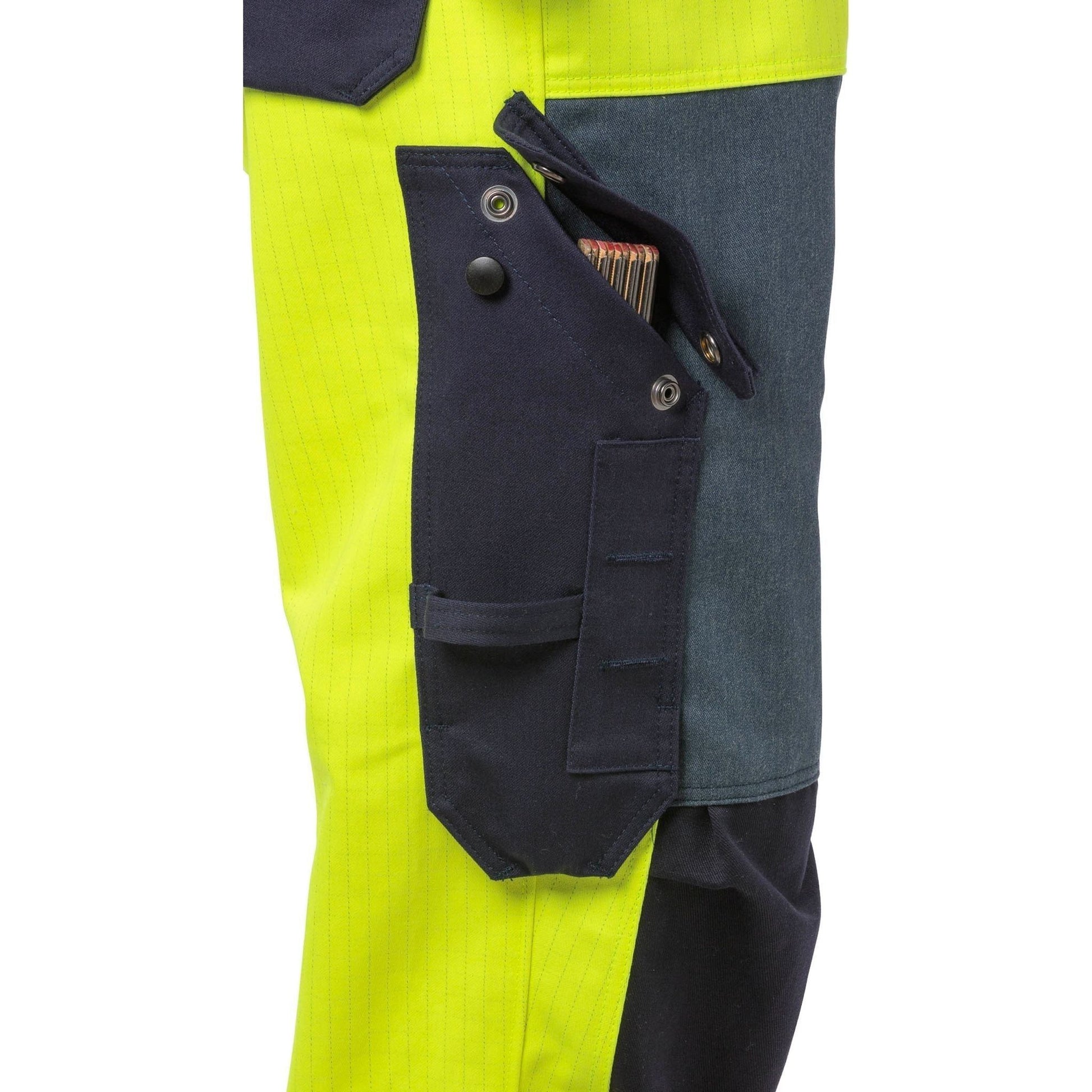 Kansas Antiflame antistatisk Overalls -  Hi - Viz Gul/Marine 125943 - Sikkerhedsgiganten