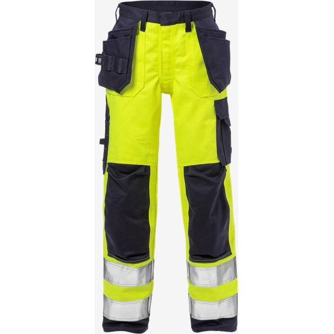 Kansas Flame Hi Vis håndværker buks dame kl. 2 2589 - Sikkerhedsgiganten
