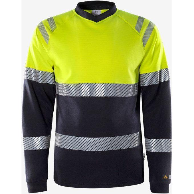 Kansas FLAMESTAT HI VIS LANGÆRMET T - SHIRT KL.1 7107 TFL - Sikkerhedsgiganten