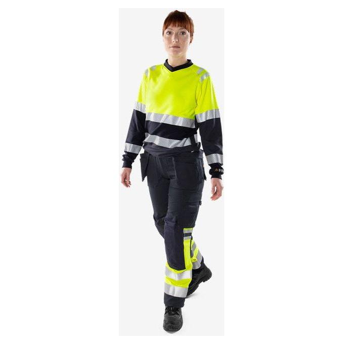Kansas FLAMESTAT HIGH VIS LANGÆRMET T - SHIRT DAME KL.1 7108 TFL - Sikkerhedsgiganten