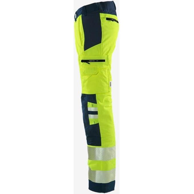 Kansas Hi Vis bukser kl. 2, Flexforce HV. gul/mari - Sikkerhedsgiganten