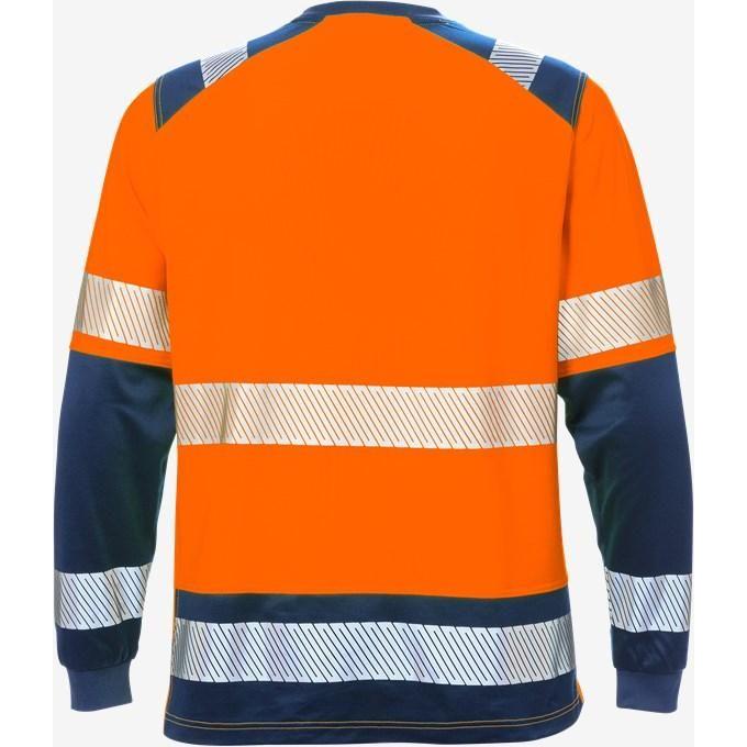 Kansas Hi Vis langærmet t - shirt kl.2 7457 - Sikkerhedsgiganten