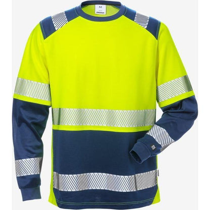 Kansas Hi Vis langærmet t - shirt kl.2 7457 - Sikkerhedsgiganten