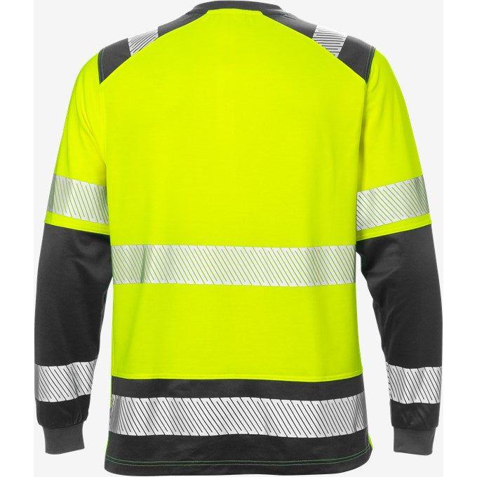 Kansas Hi Vis langærmet t - shirt kl.2 7457 - Sikkerhedsgiganten