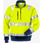Kansas Hi Vis lynlås sweatshirt kl.3 728 - Sikkerhedsgiganten