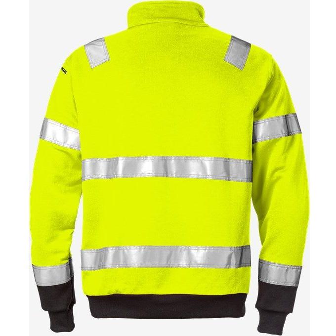 Kansas Hi Vis lynlås sweatshirt kl.3 728 - Sikkerhedsgiganten