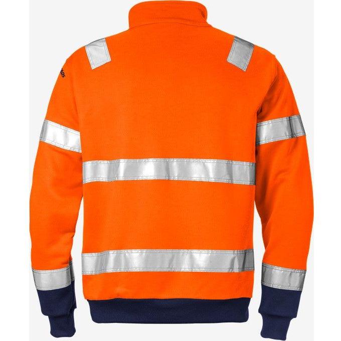 Kansas Hi Vis lynlås sweatshirt kl.3 728 - Sikkerhedsgiganten