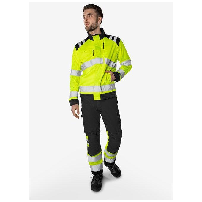 Kansas HiVis Green bukser kl.1. 2649 GPLU - Sikkerhedsgiganten