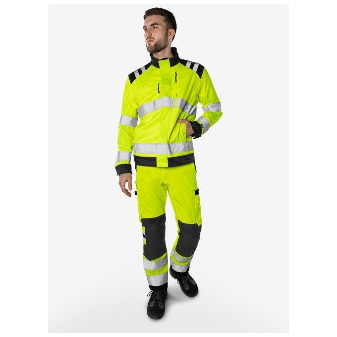 Kansas HiVis Green bukser kl.2 2651 GPLU - Sikkerhedsgiganten
