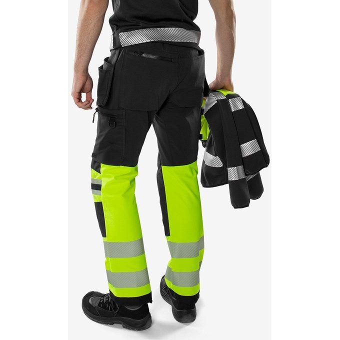 Kansas HIVIS GREEN HÅNDVÆRKER STRETCHBUKSER KLASSE 1 2643 GSTP - Sikkerhedsgiganten