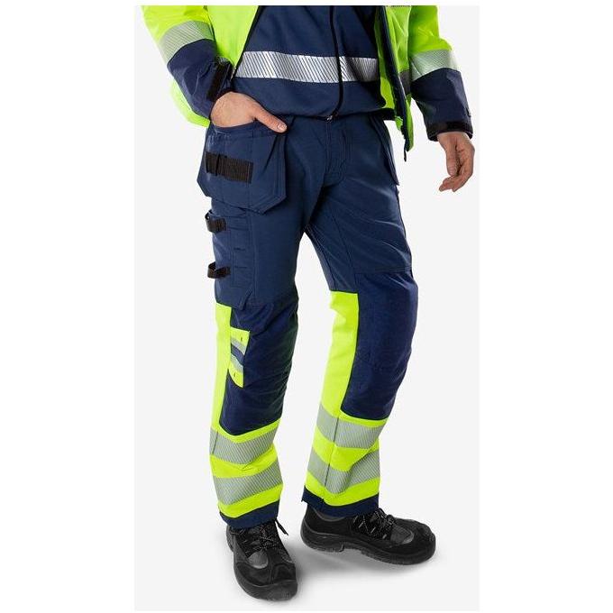 Kansas HIVIS GREEN HÅNDVÆRKER STRETCHBUKSER KLASSE 1 2643 GSTP - Sikkerhedsgiganten