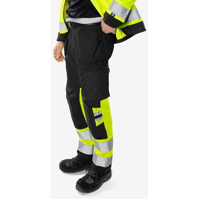 Kansas HIVIS GREEN HÅNDVÆRKERBUKS KL.1 2640 GPLU - Sikkerhedsgiganten