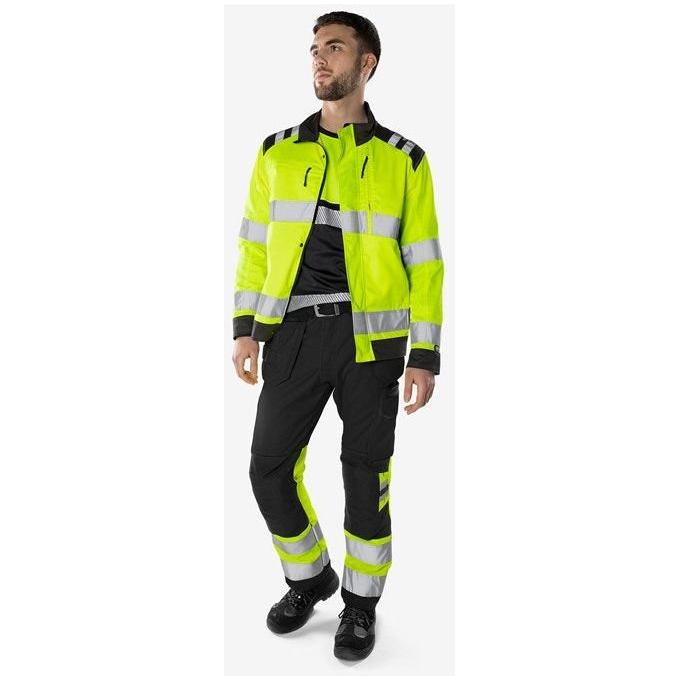 Kansas HIVIS GREEN HÅNDVÆRKERBUKS KL.1 2640 GPLU - Sikkerhedsgiganten