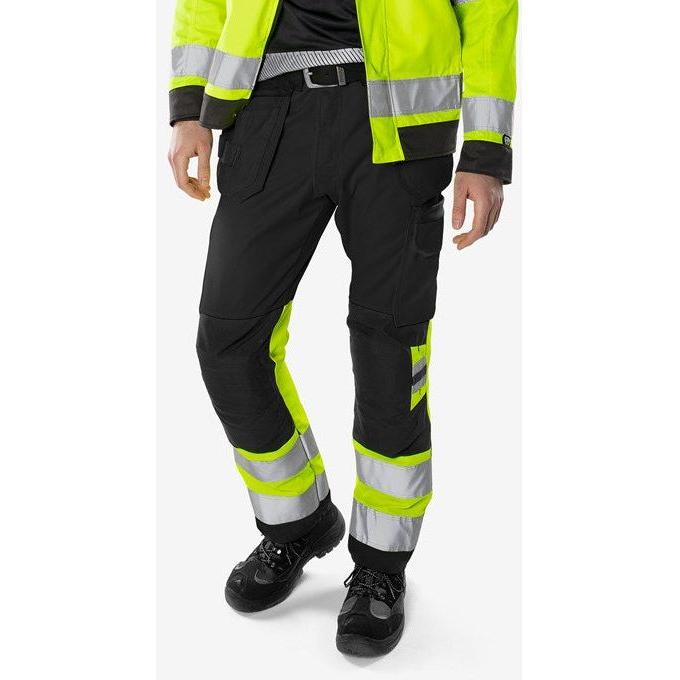 Kansas HIVIS GREEN HÅNDVÆRKERBUKS KL.1 2640 GPLU - Sikkerhedsgiganten
