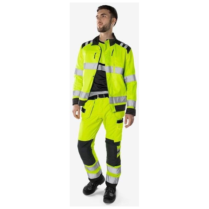 Kansas HIVIS GREEN HÅNDVÆRKERBUKS KL.2 2641 GPLU - Sikkerhedsgiganten