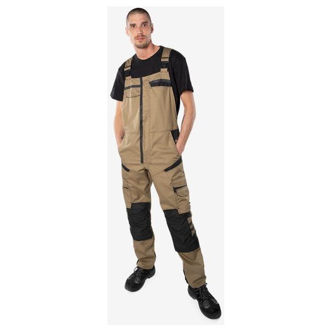 Kansas Overall 1555 Khaki/sort - Sikkerhedsgiganten
