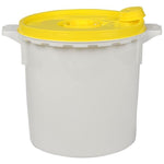 Kanyleboks, Uson, 25,5 cm, Ø26 cm, Gul - 11 Liter med Aftrækslåg - Sikkerhedsgiganten