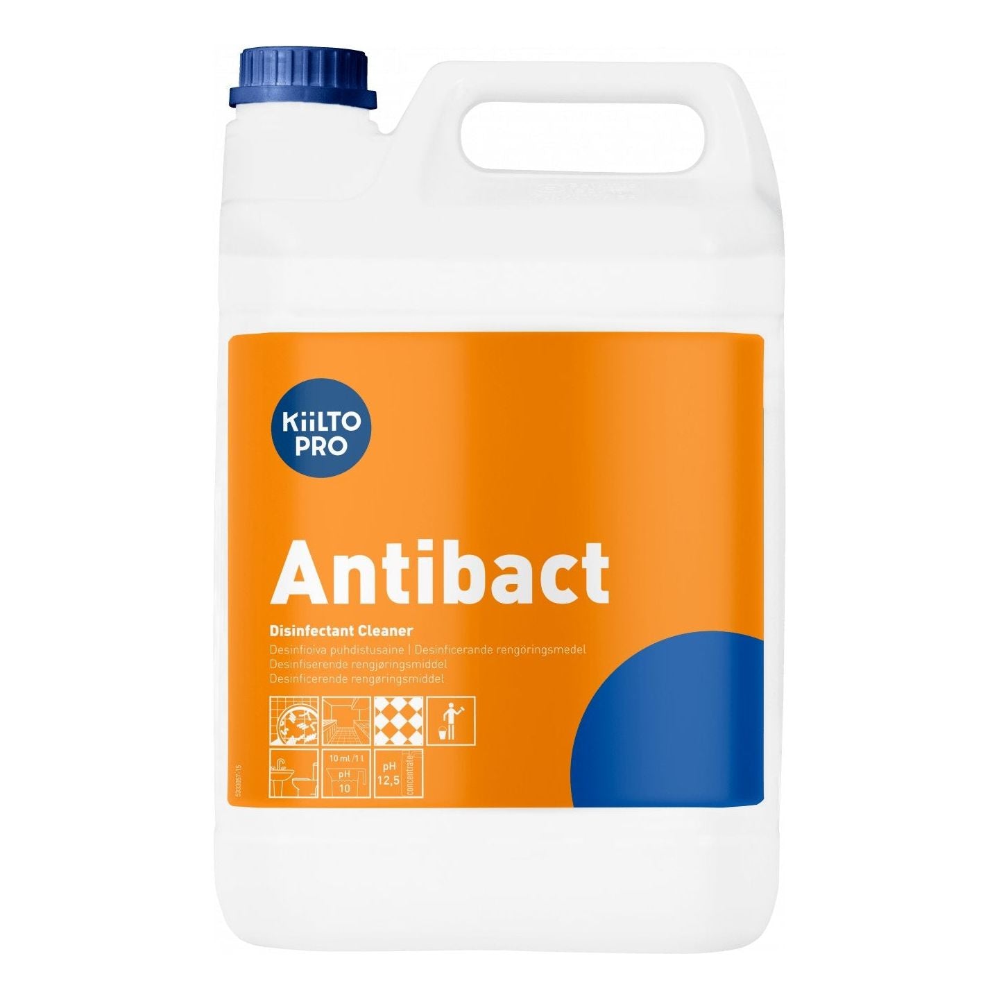 Kiilto Pro Antibact overfladedesinfektion 1 liter / 5 liter - Sikkerhedsgiganten