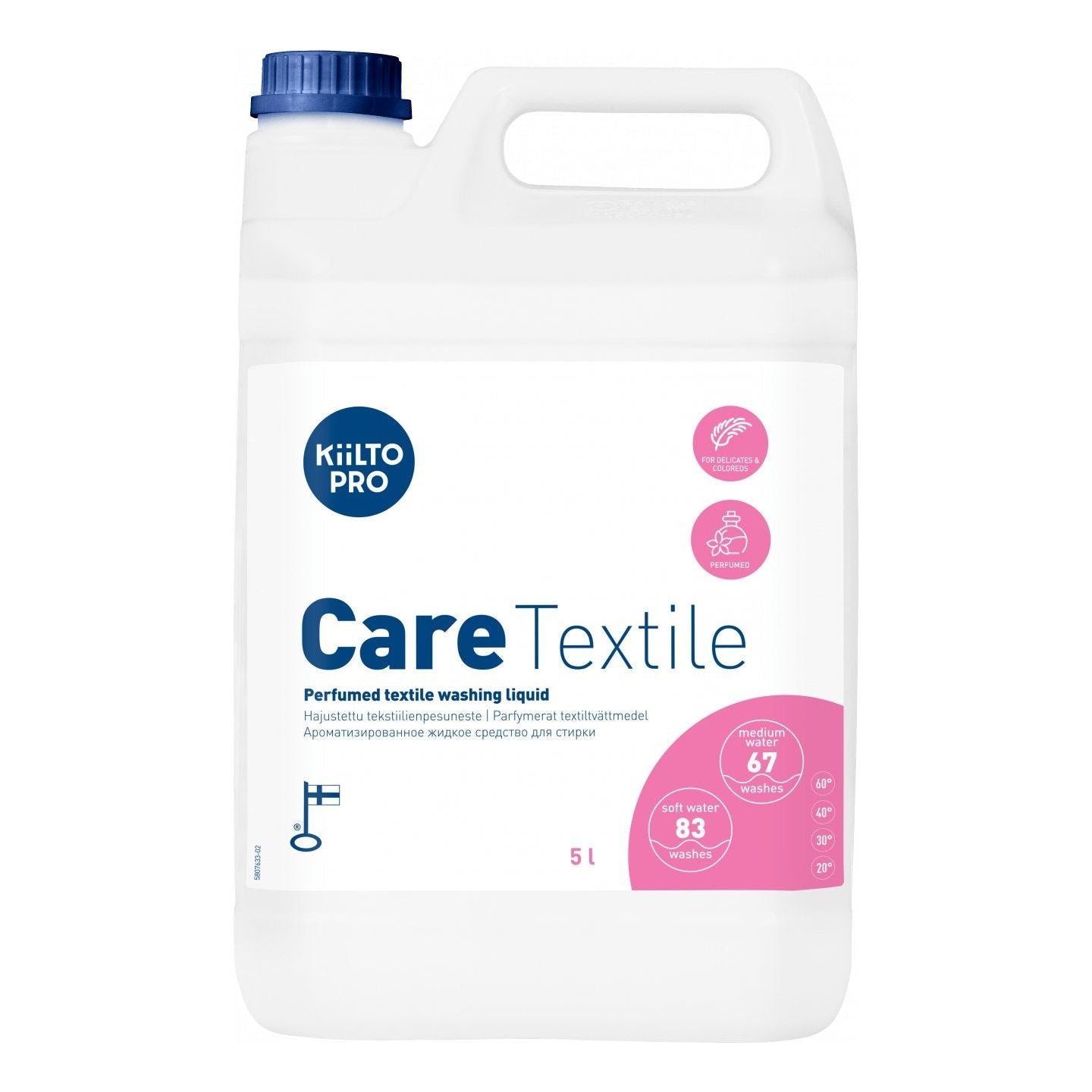 Kiilto Pro Care Liquid Textile Wash flydende tøjvask 5 liter - Sikkerhedsgiganten