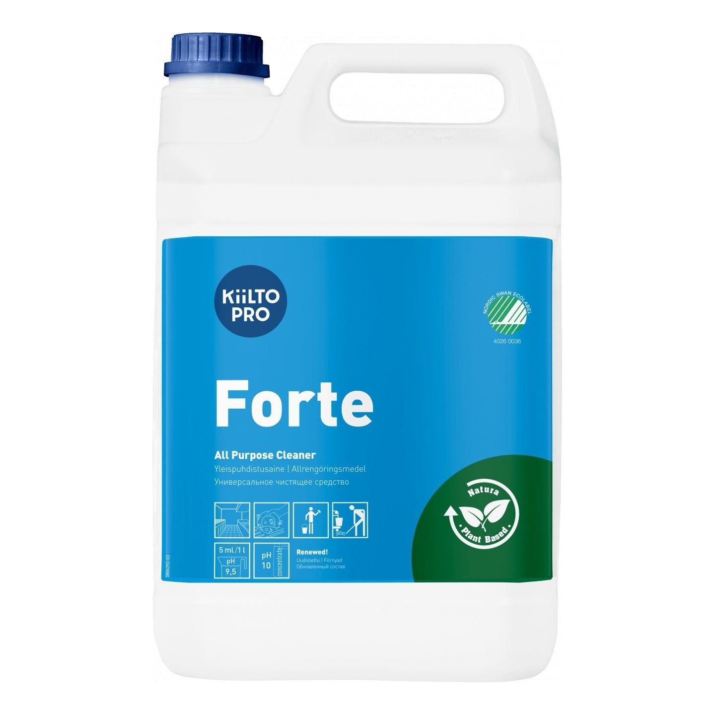 Kiilto Pro Forte Universalrengøringsmiddel 1 Liter / 5 Liter - Sikkerhedsgiganten