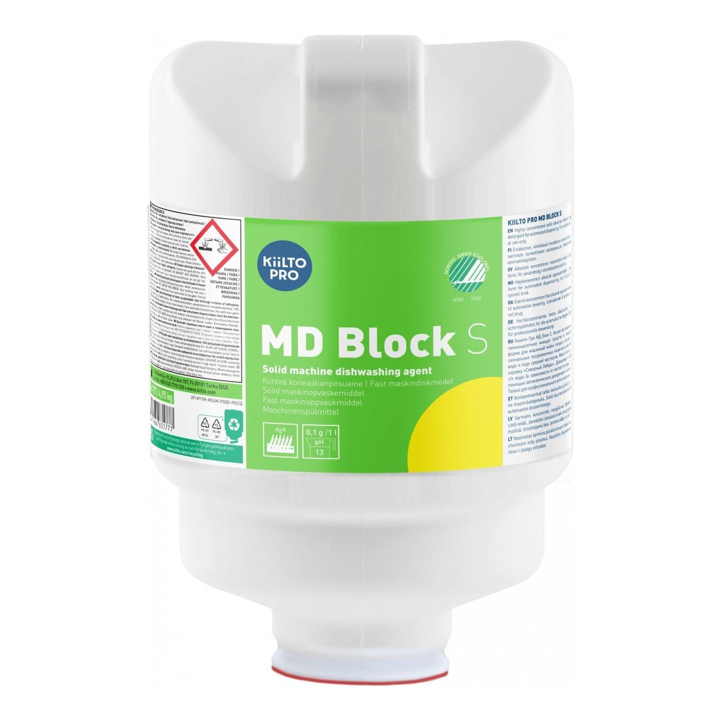Kiilto Pro MD Block S maskinopvask 4,95 kg - Sikkerhedsgiganten