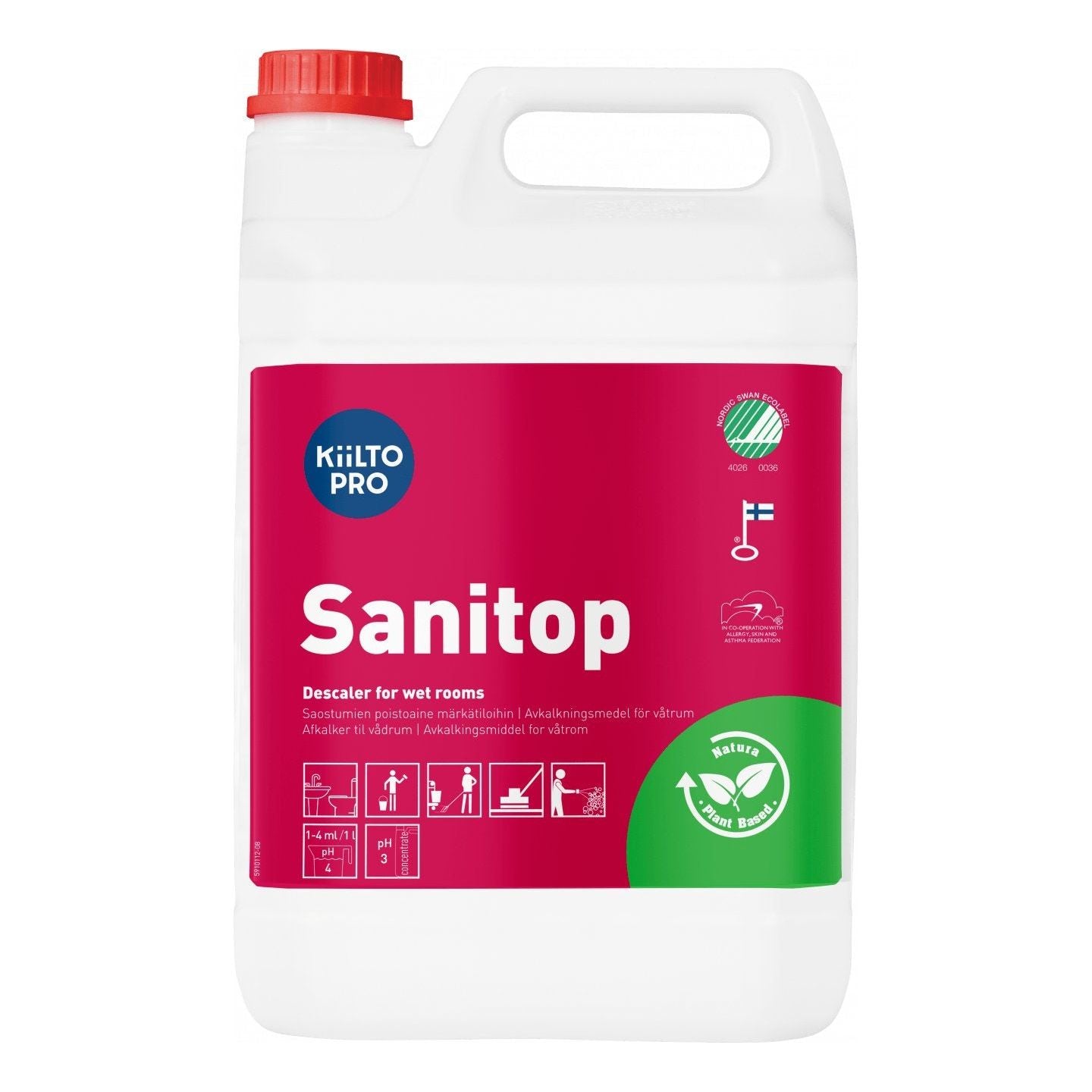 Kiilto Pro Sanitop kalkfjerner 1 Liter / 5 Liter - Sikkerhedsgiganten