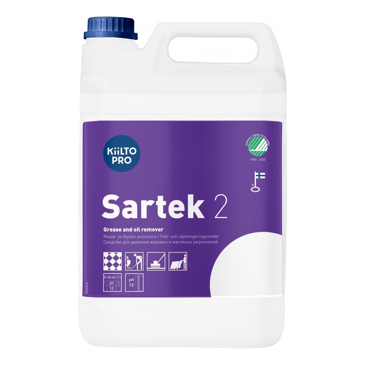 Kiilto Pro Sartek 2 Grundrens 1 Liter / 5 Liter - Sikkerhedsgiganten