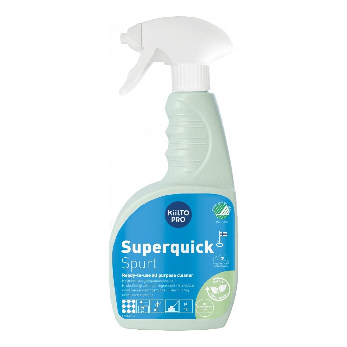Kiilto Pro Superquick Spurt universalrengøring "klar til brug" 750 ml - Sikkerhedsgiganten