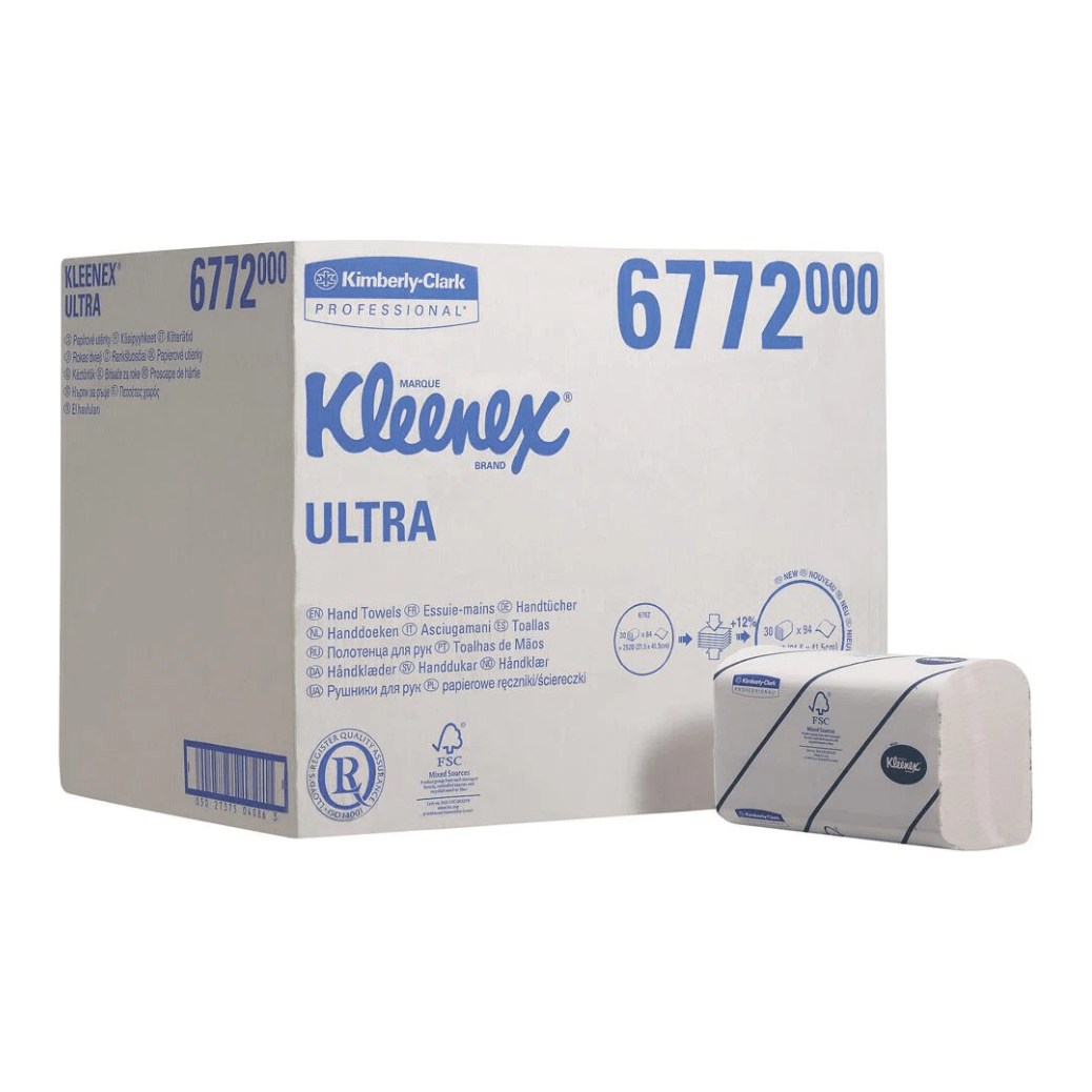 Kimberly - Clark 6772 Kleenex Ultra soft håndklædeark 2820 ark - Sikkerhedsgiganten