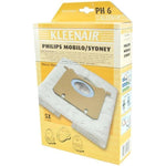 Kleenair PH6 støvsugerpose Nilfisk Philips Sydney 5 poser + 1 stk microfilter - Sikkerhedsgiganten