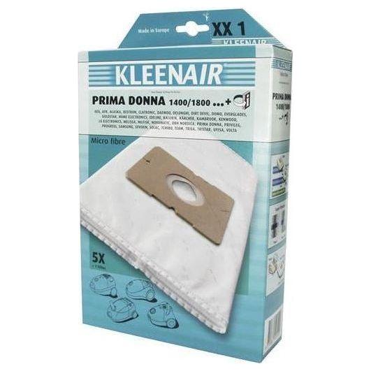 Kleenair XX1 støvsugerpose Universal 5 poser + 1 stk microfilter - Sikkerhedsgiganten