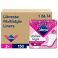 Libresse Trusseindlæg Multistyle Refill - 150 stk. - Sikkerhedsgiganten Toilethygiejne
