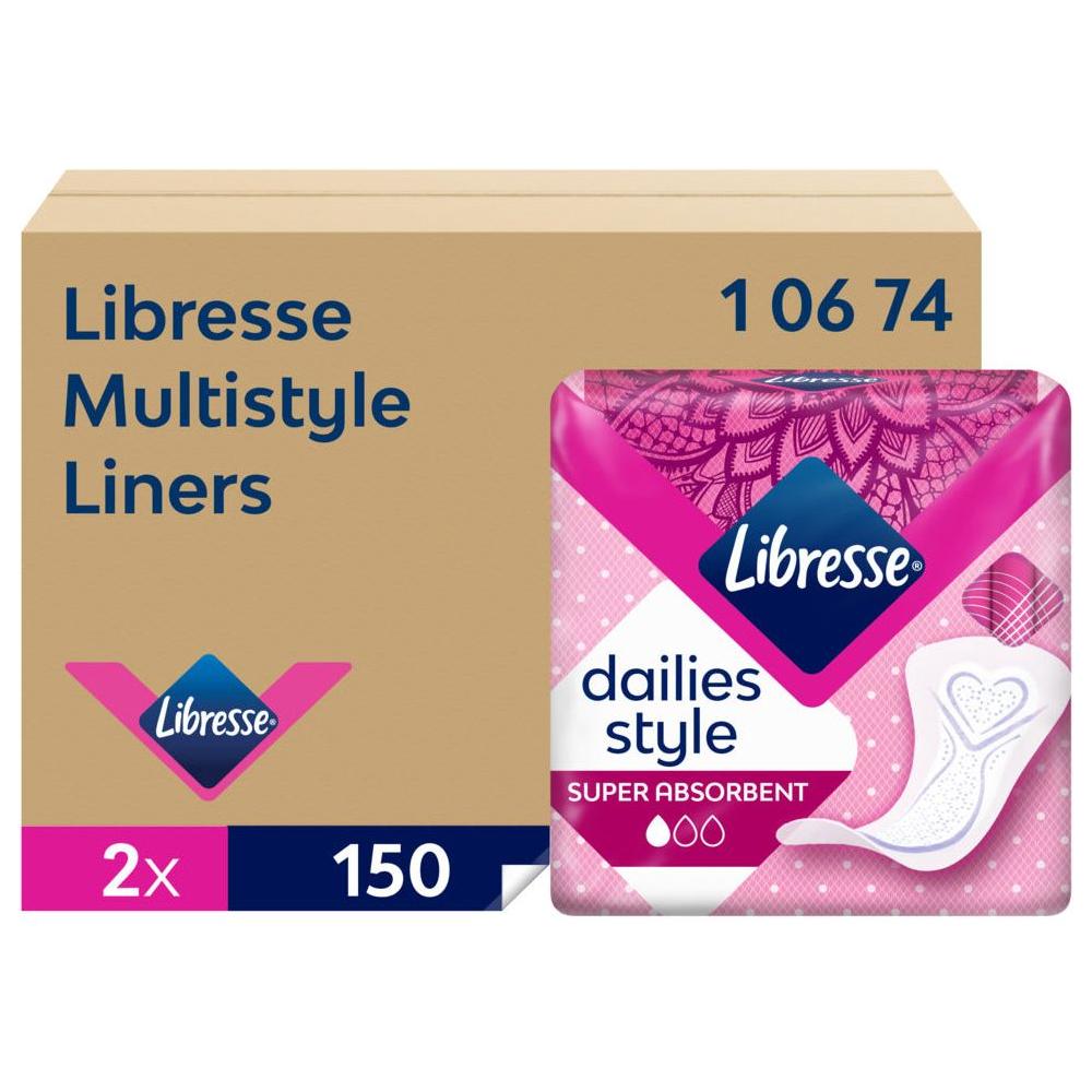 Libresse Trusseindlæg Multistyle Refill - 150 stk. - Sikkerhedsgiganten Toilethygiejne