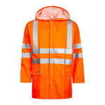 Lyngsøe brandhæmmende Hi - vis regnjakke PU/PVC FR - LR255 - Sikkerhedsgiganten