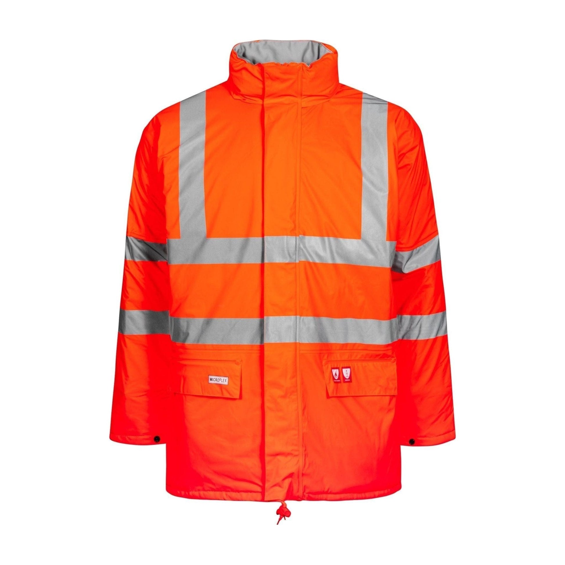 Lyngsøe brandhæmmende Hi - vis vinter regnjakke PU m. foer FR - LR3456 - Sikkerhedsgiganten