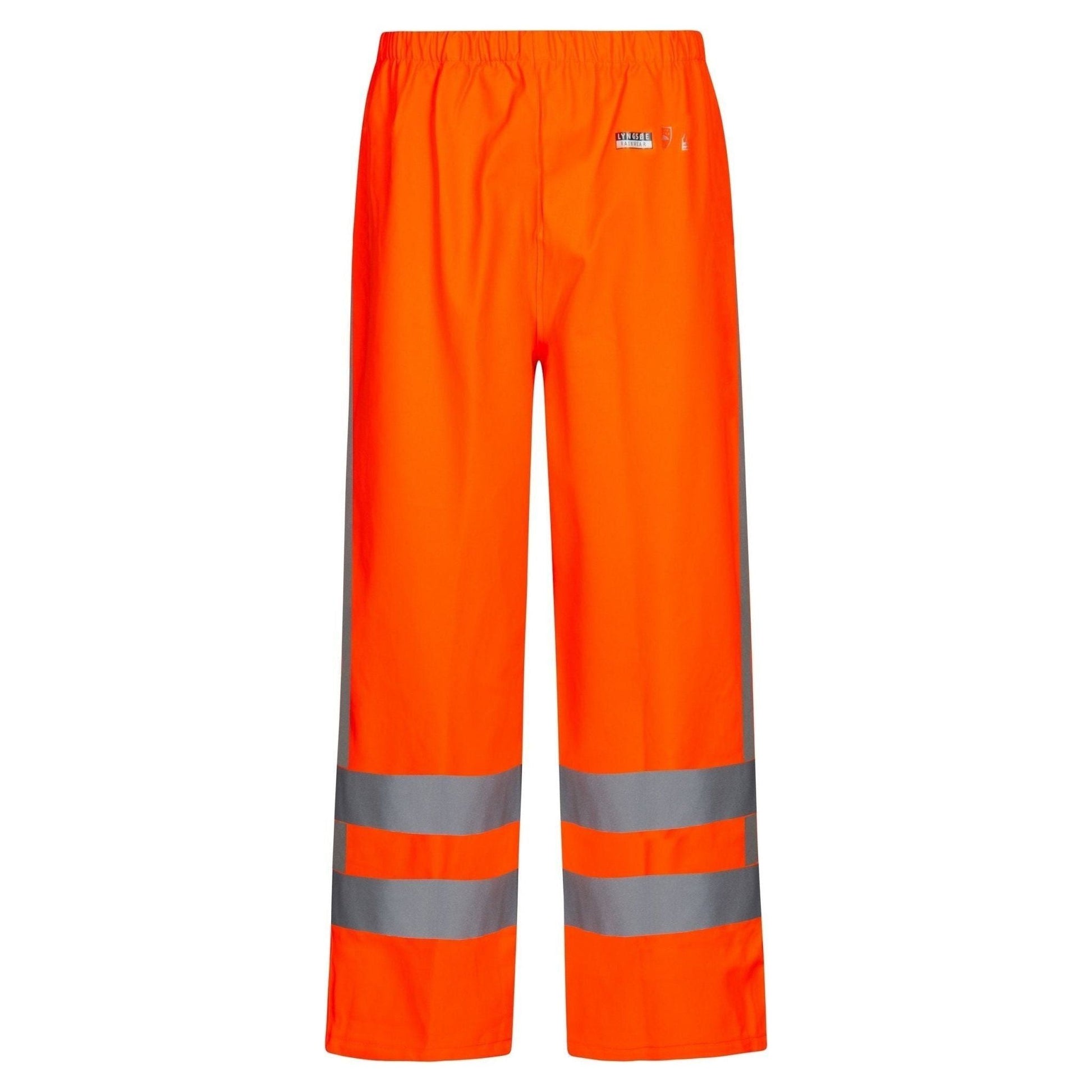 Lyngsøe Hi - vis Regnbukser i PU kvalitet med RWS - reflekser LR71 - RWS - Sikkerhedsgiganten