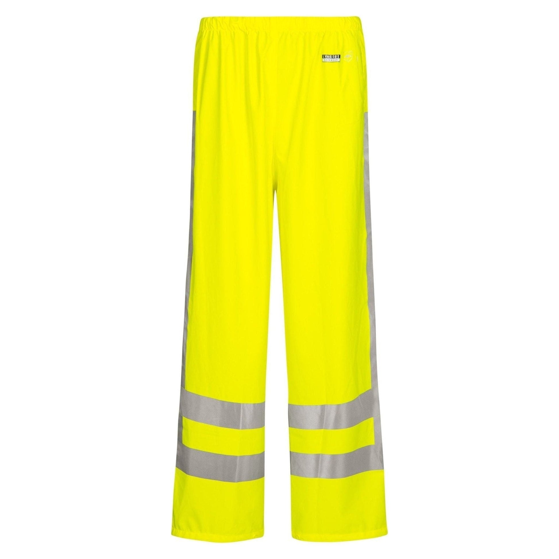 Lyngsøe Hi - vis Regnbukser i PU kvalitet med RWS - reflekser LR71 - RWS - Sikkerhedsgiganten